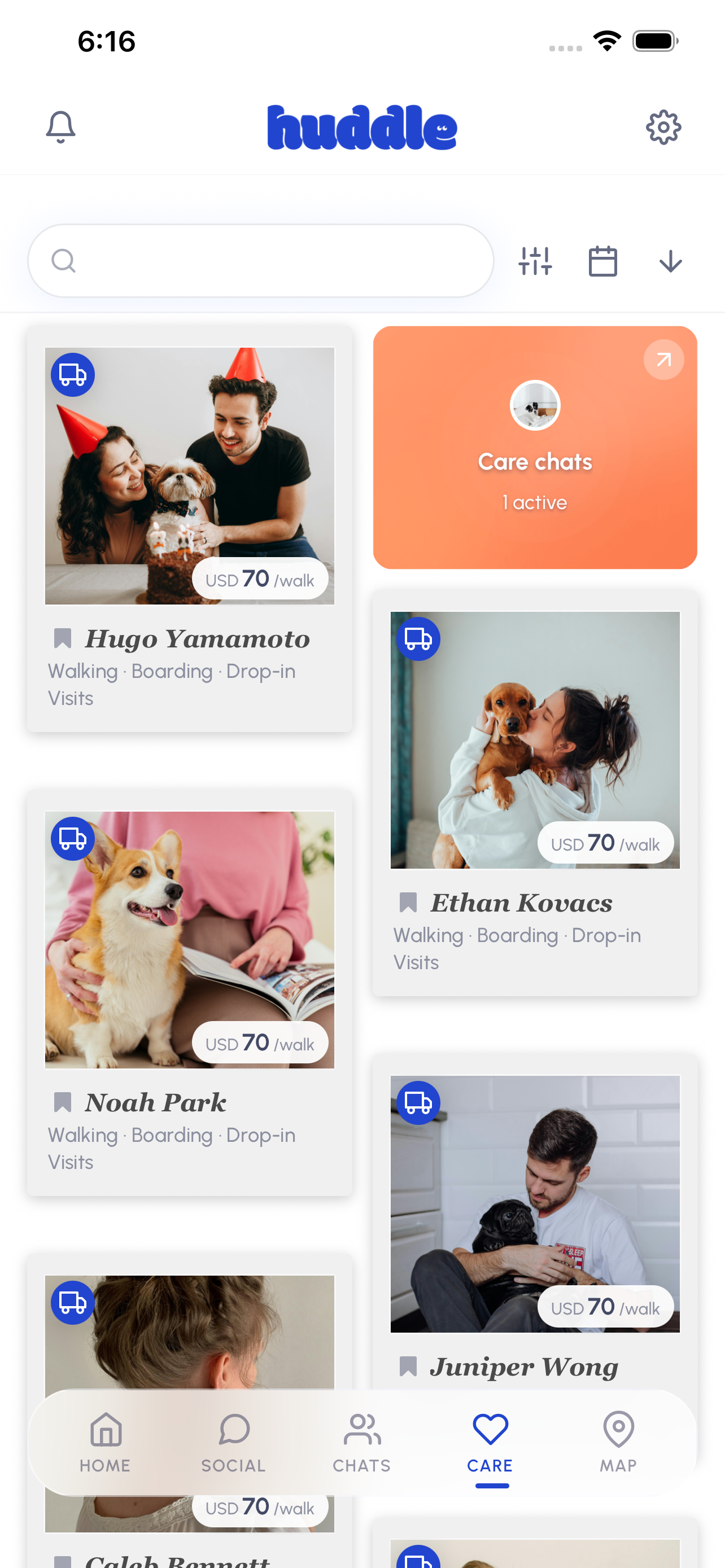 huddle Care — browse verified pet carers near you